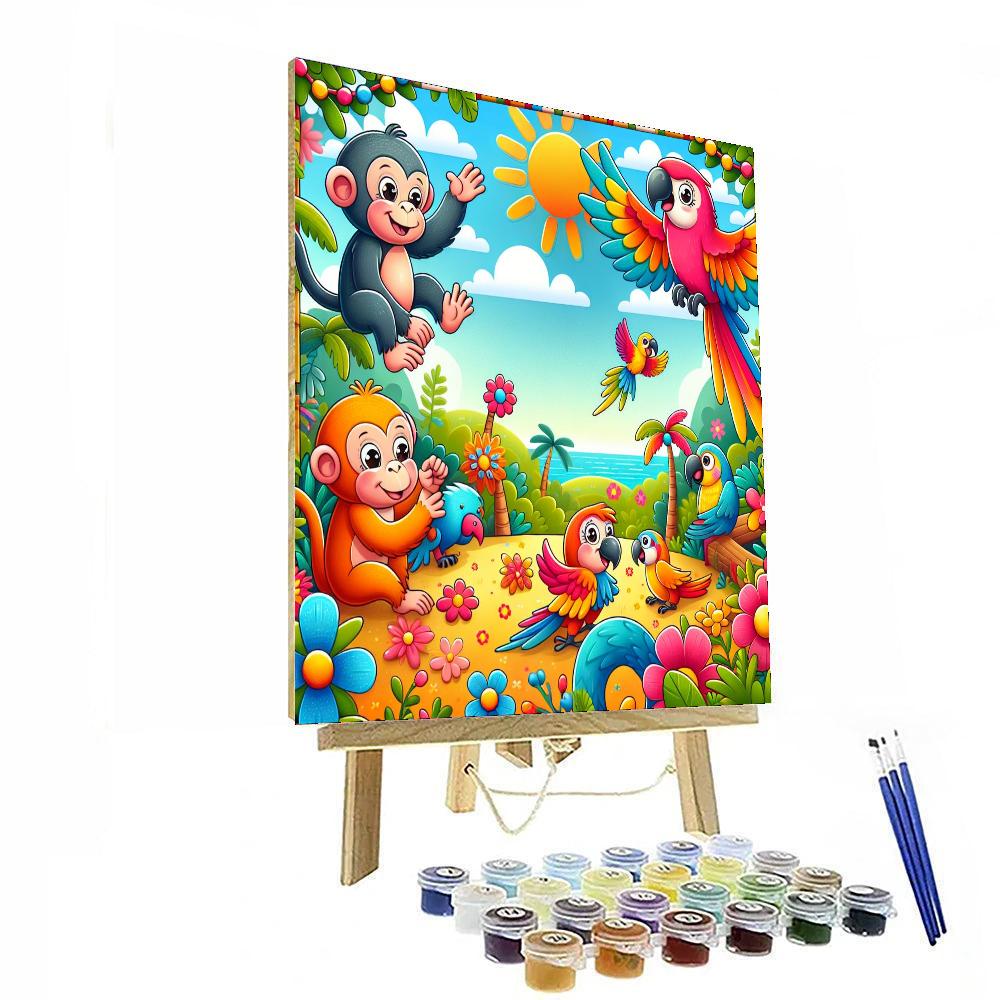 Adventure On Animal Island Painting Number Kit