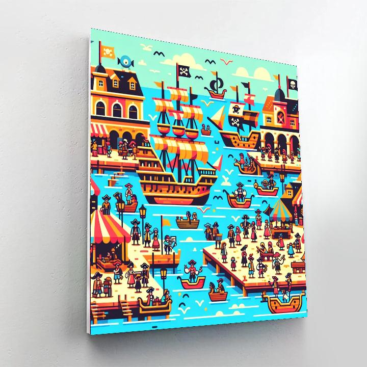 Historic Pirate Harbor Paint By Number