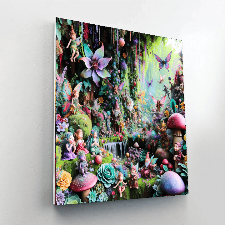 Charming Enchanted Garden Paint By Numbers Art