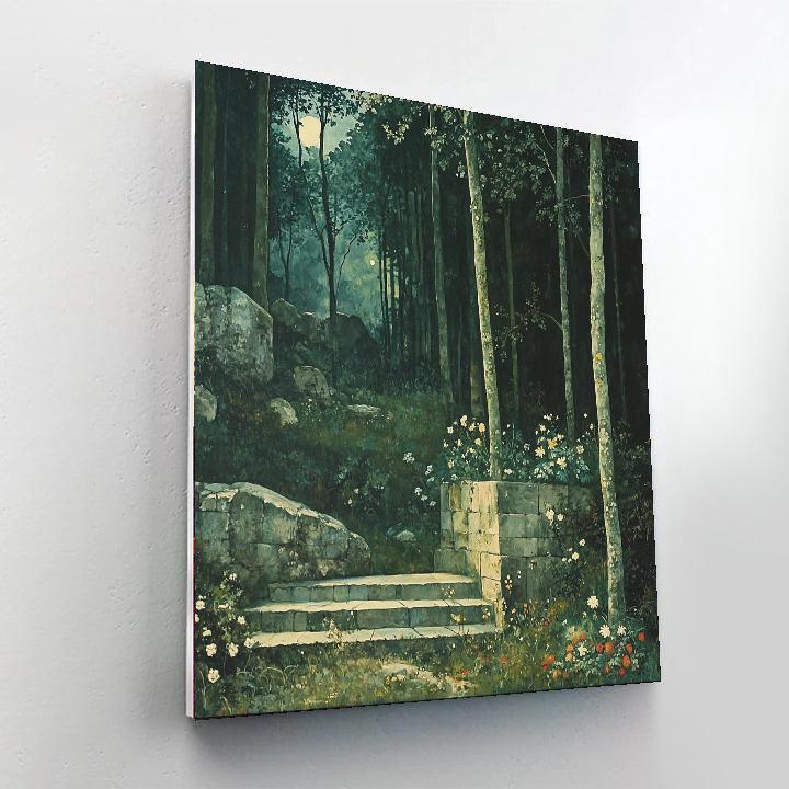 John William Waterhouse Inspired Mystical Woodland Enchantment  Number Painting