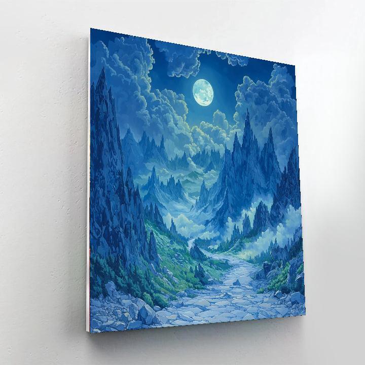 René Magritte Inspired Ethereal Voyage  DIY Paint By Numbers