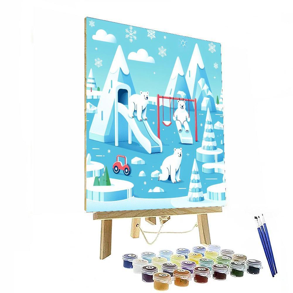 Polar Bear's Arctic Playground Paint By Color