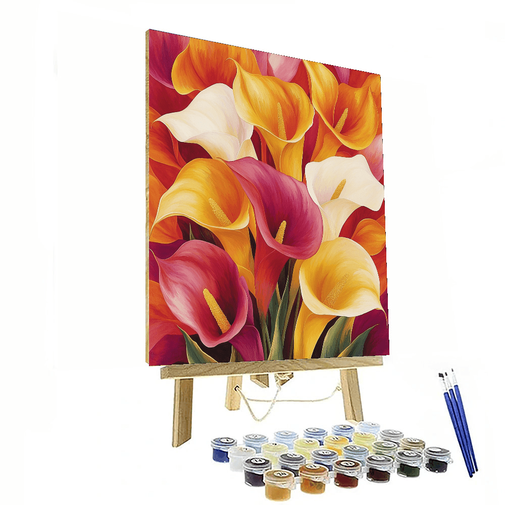Georgia O'Keeffe Inspired Floral Burst  Paint By Numbers