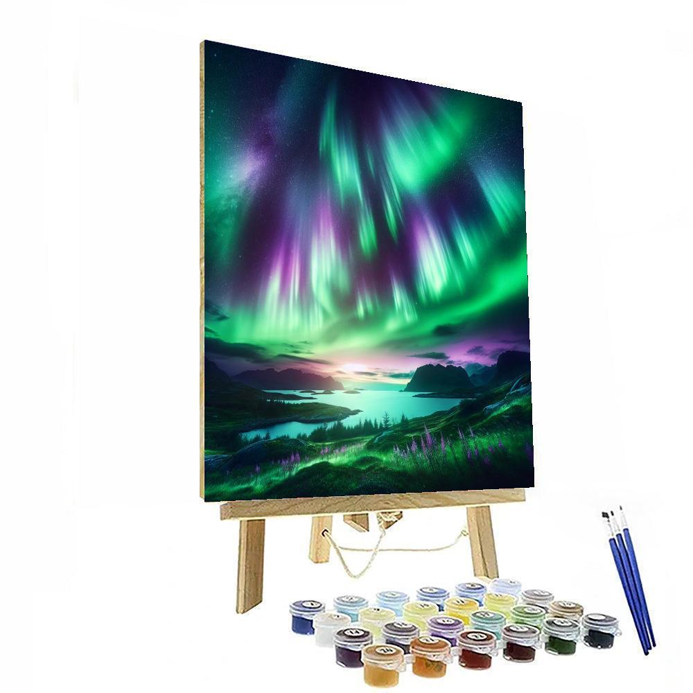Aurora's Northern Glow Paint By Numbers Art
