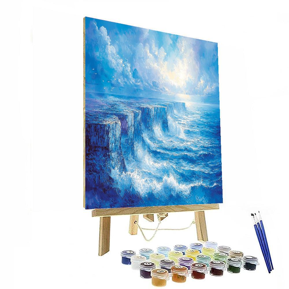 J.M.W. Turner Inspired Dramatic Sea Cliff Vistas  Paint By Numbers