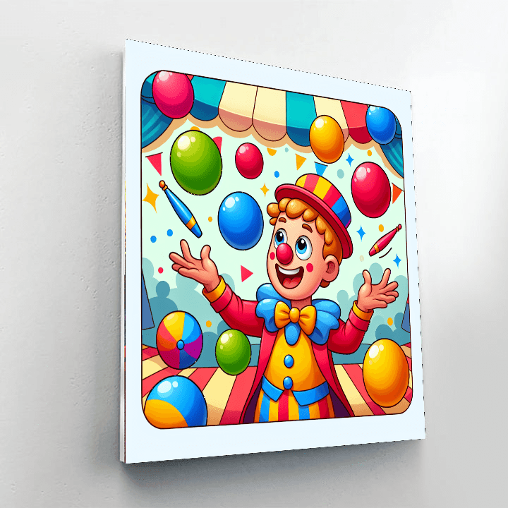 Cheerful Clowns Number Painting