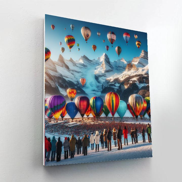 Chateau-d'oex Balloon Festival - Switzerland Number Painting
