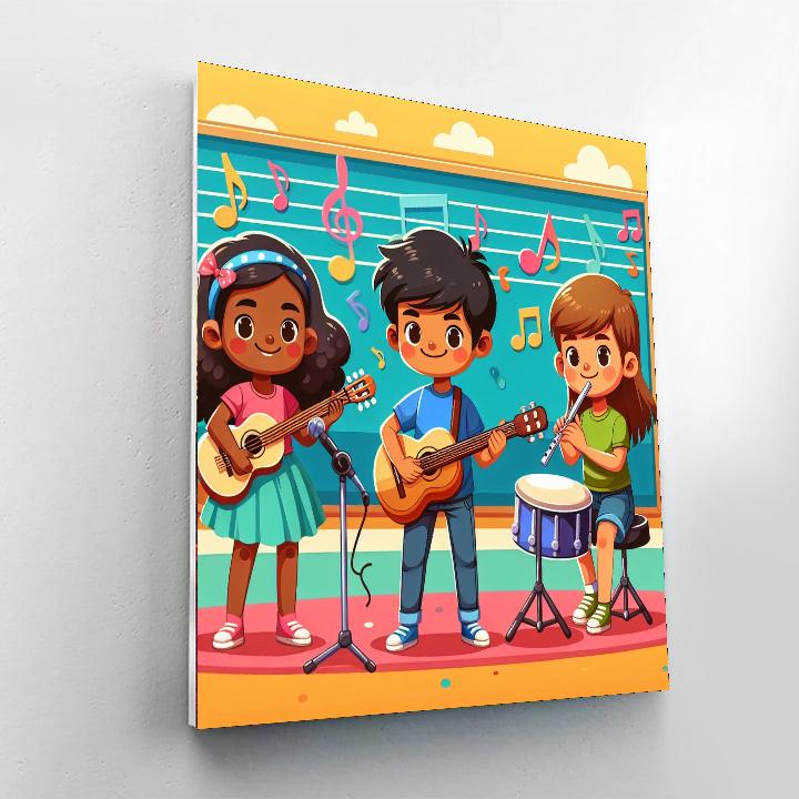 Joyful Music Band Painting By Numbers Kit