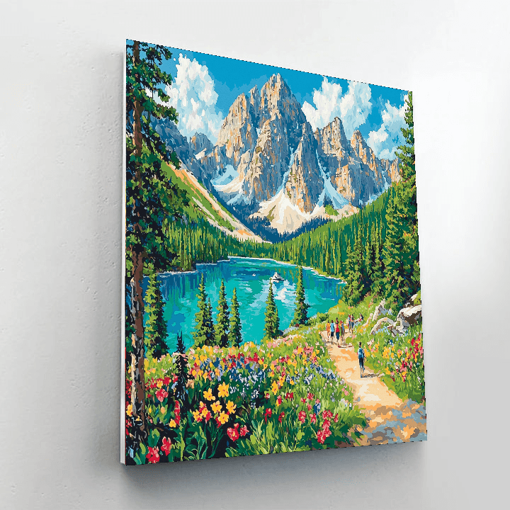 Valley Of The Ten Peaks DIY Paint By Numbers