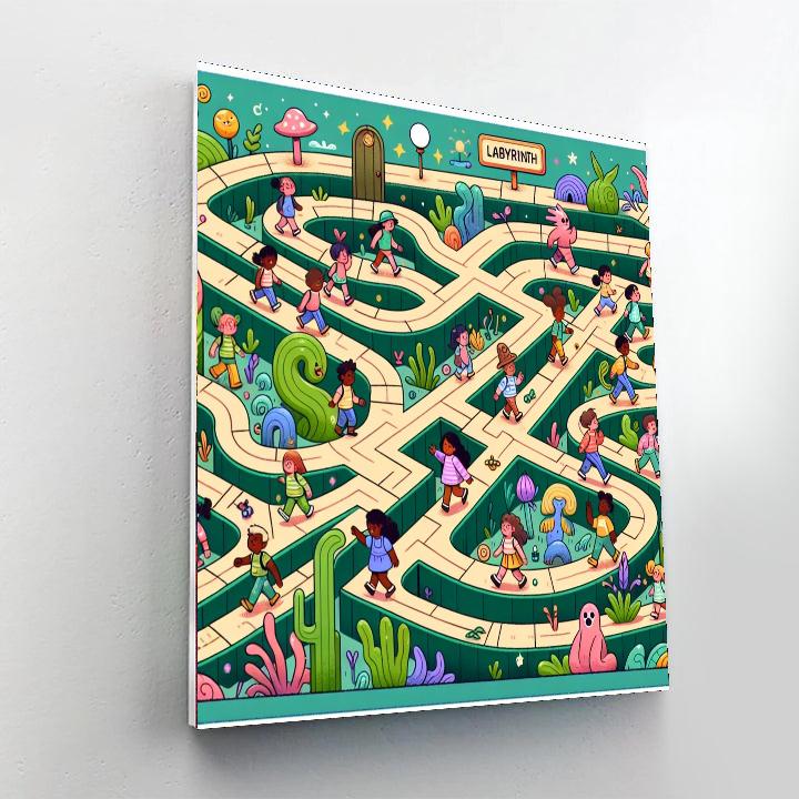 Magic Labyrinth Number Painting
