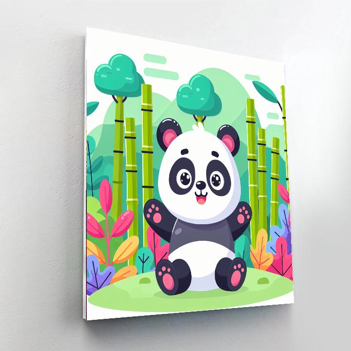 Panda Playground Paradise Painting By Numbers Kit