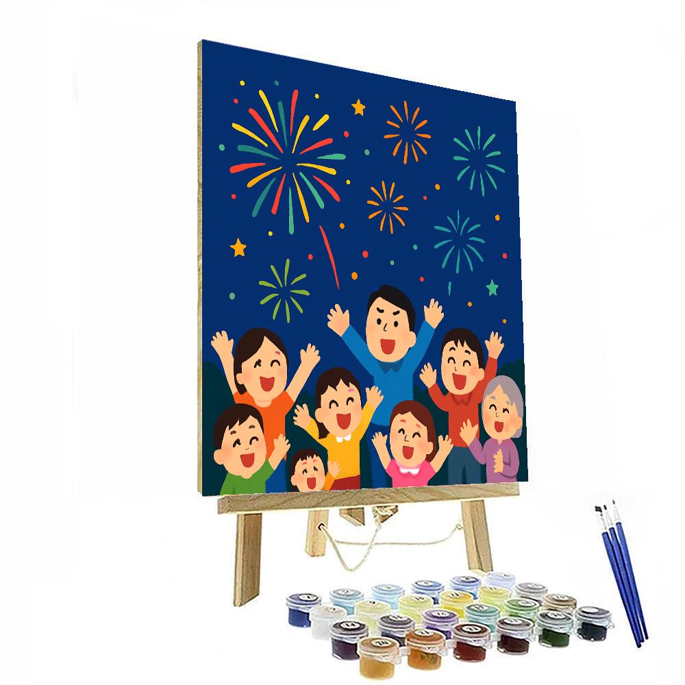 Colorful Firework Festival Paint By Color