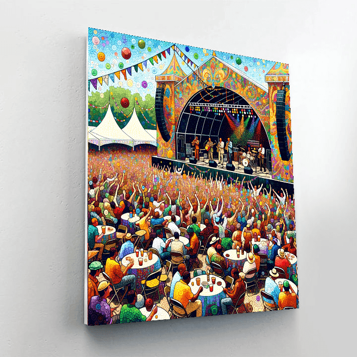 The New Orleans Jazz & Heritage Festival Paint By Color
