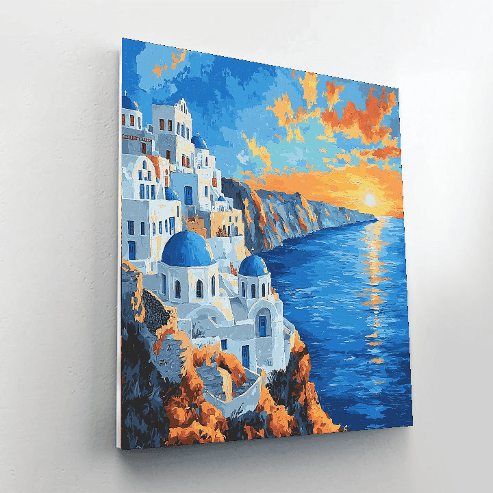 Santorini's Caldera - Greece Numbered Painting Kits