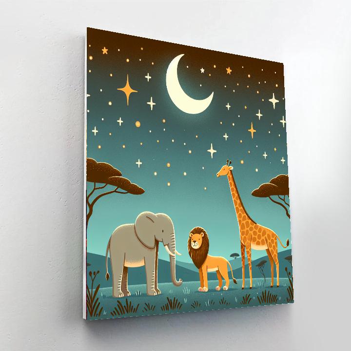 Starry Safari Dreams Paint By Color