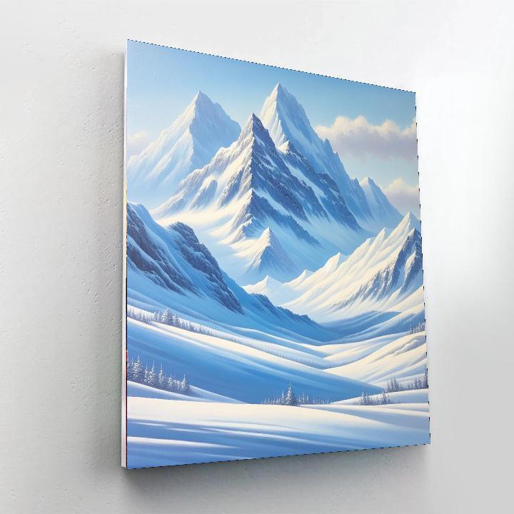 Majestic Winter Peaks Paint By Numbers Kits