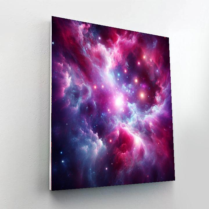 Cosmic Nebula Exploration Paint By Color