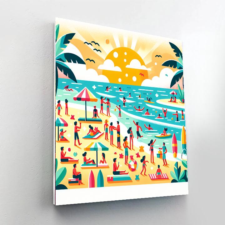 Tropical Beach Bash Paint By Color