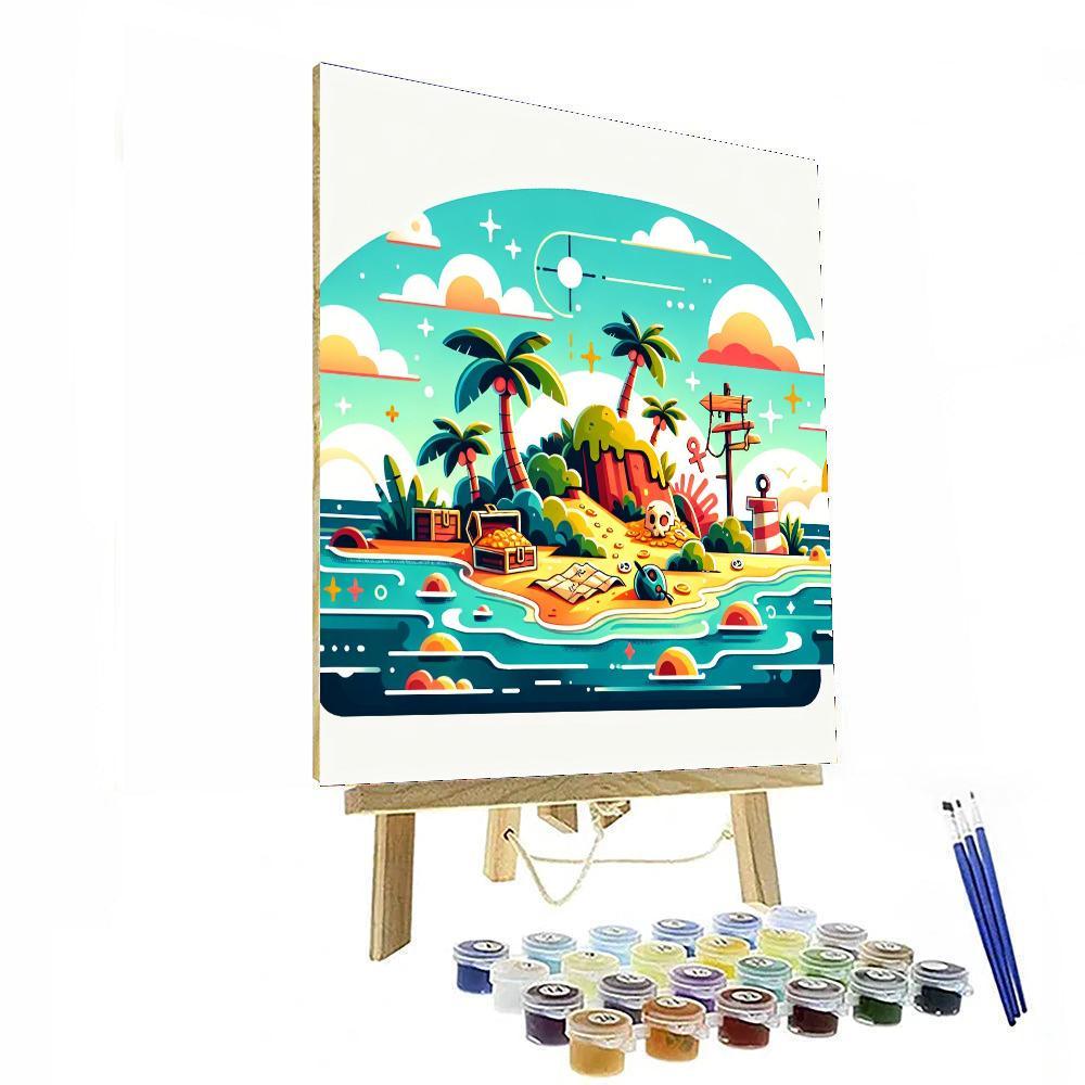 Island Treasure Quest Paint By Numbers Art