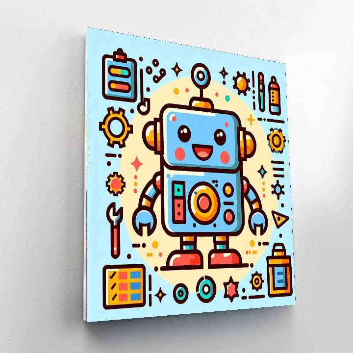Robot Friend's Workshop Number Painting