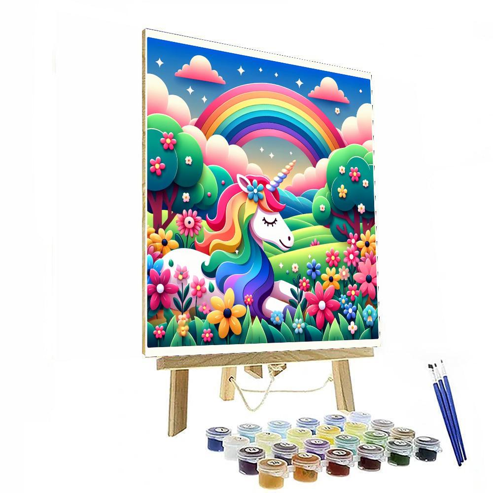 Magical Unicorn Haven Painting By Numbers Kit