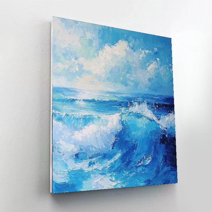 Paul Cézanne Inspired Impressionistic Waves  Paint By Numbers Art