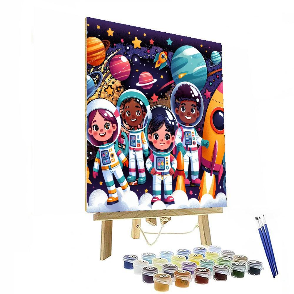 Space Mission Pioneers Paint By Numbers Art