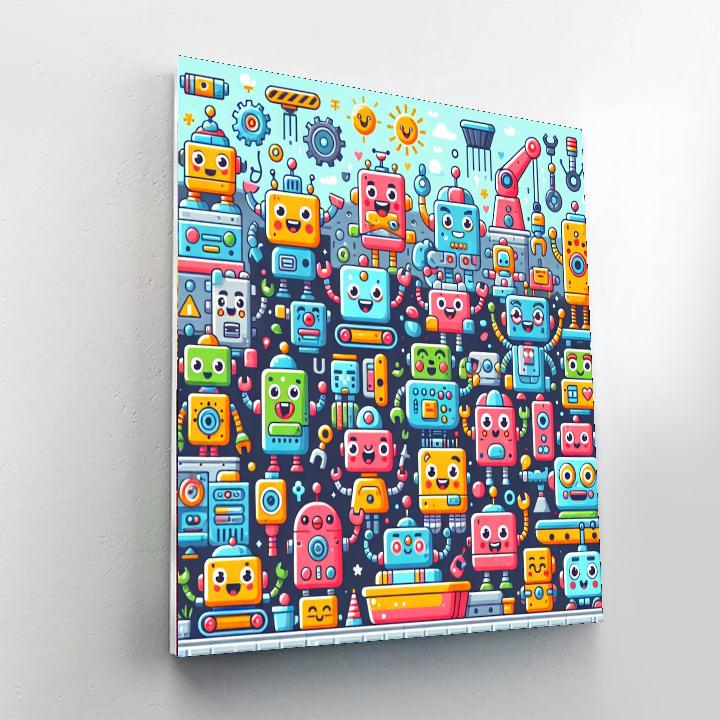 The Magical Robot Factory DIY Paint By Numbers