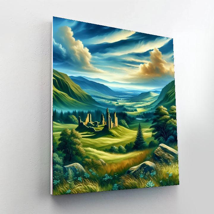 Celtic Fantasy Landscape Paint By Numbers Art