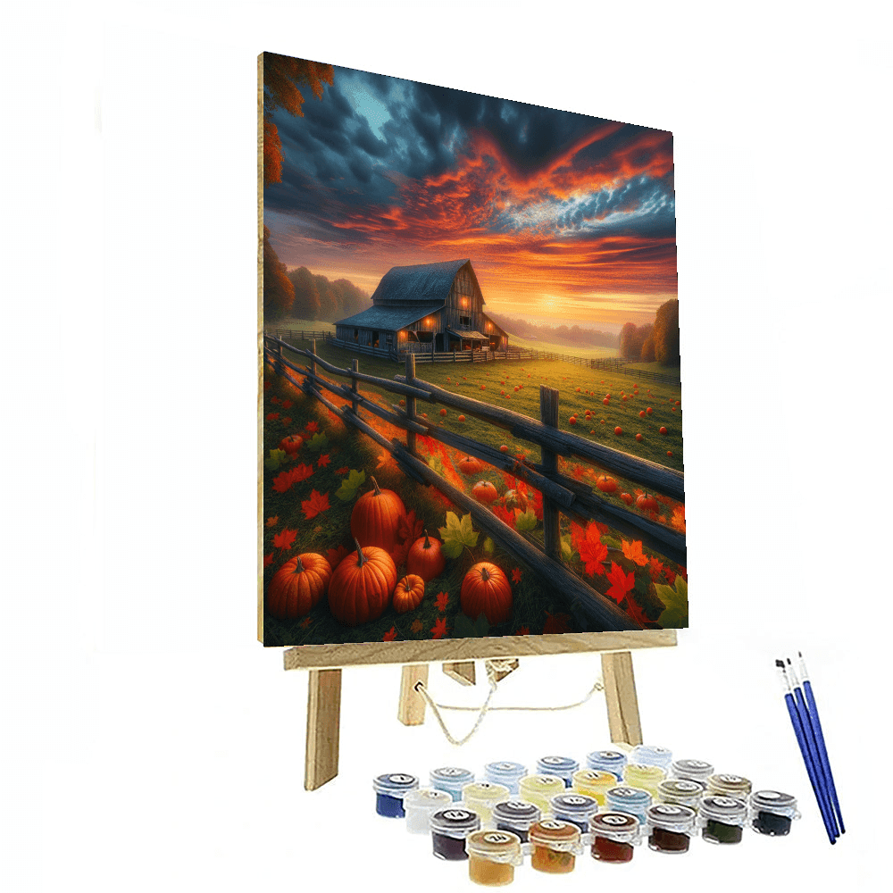 Autumn Harvest at Sunset - DIY Painting By Numbers Kit