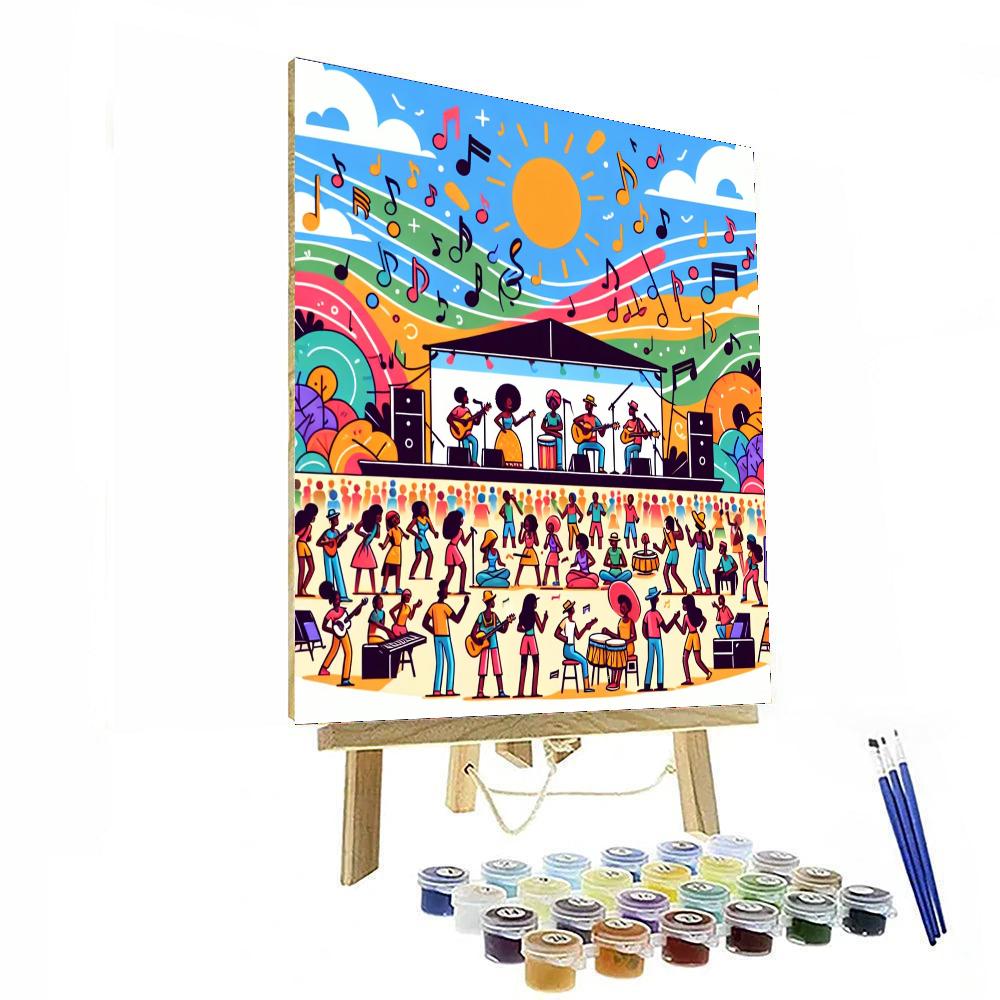 Groovy Musical Festival Paint By Numbers