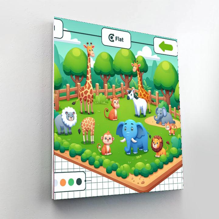 Zoo Animal Exploration Painting By Numbers Kit