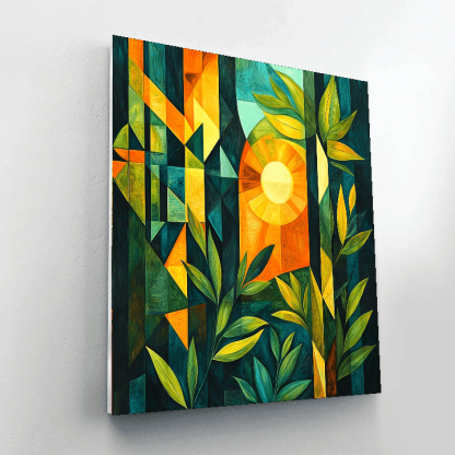 Kandinsky Inspired Geometric Jungle Symphony Paint By Numbers Kits