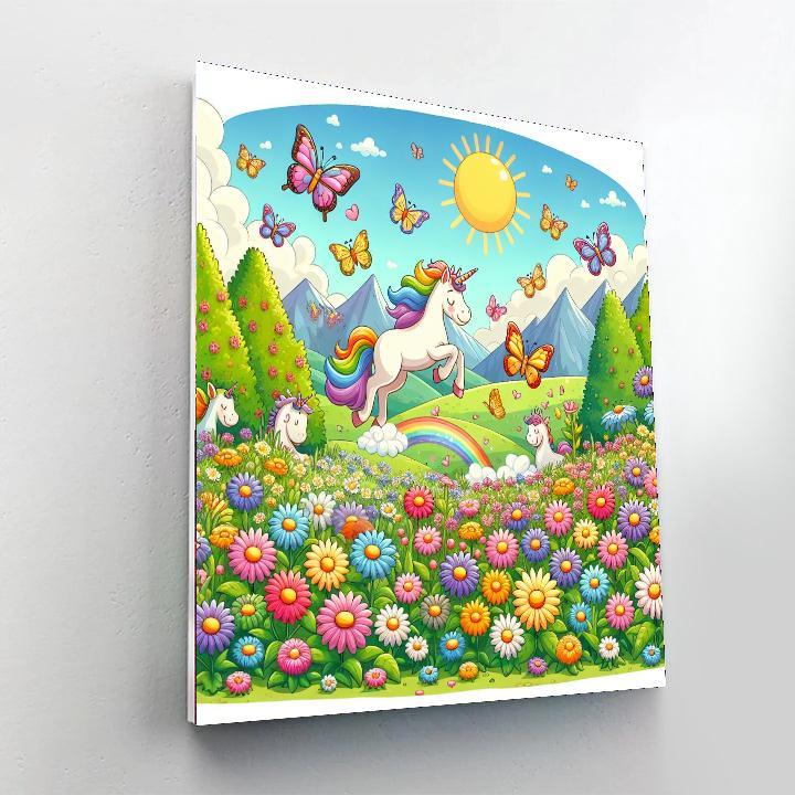 Magical Unicorn Meadows Number Painting