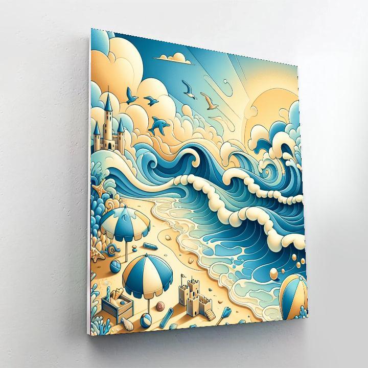 Whimsical Seaside Fun Paint By Color