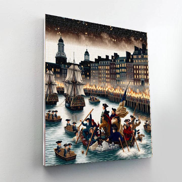 Boston Tea Party Reenactment - Usa Paint By Numbers