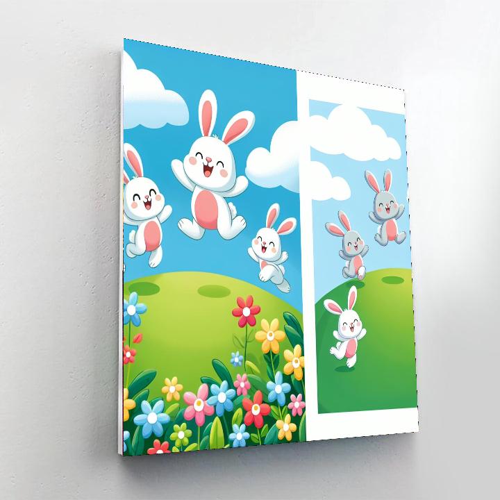 Giggle Bunnies Painting Number Kit
