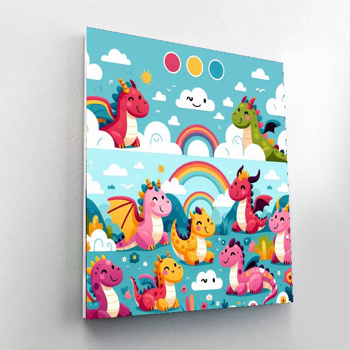 Daring Dragon Flights Paint By Numbers Art