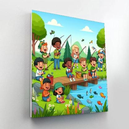 Fun Fishing Adventure DIY Paint By Numbers