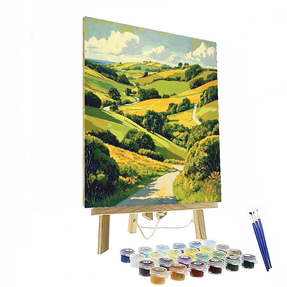 Paul Cézanne Inspired Fields Of Tranquility  Paint By Numbers Art