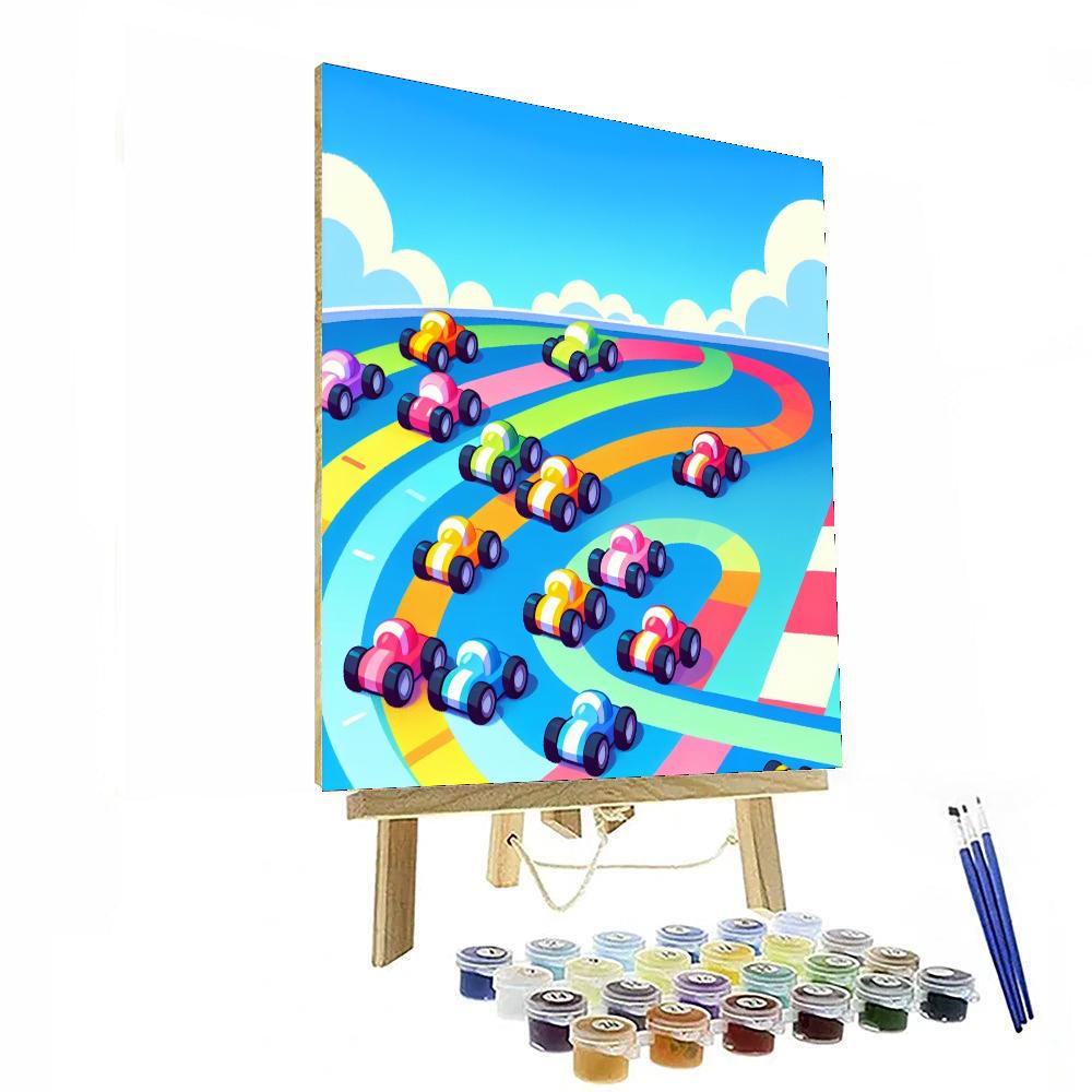 Racing Champion's Track Paint By Numbers Art