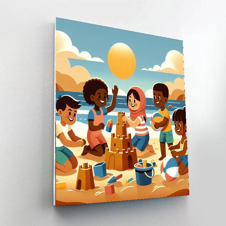Seaside Holiday Fun Painting By Numbers Kit