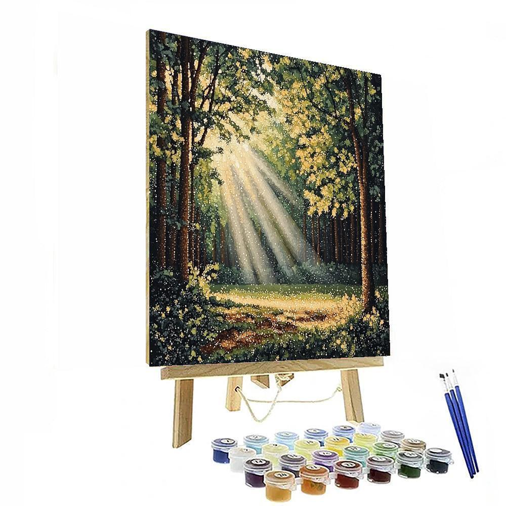 Georges Seurat Inspired Seurat's Forest Light  DIY Paint By Numbers