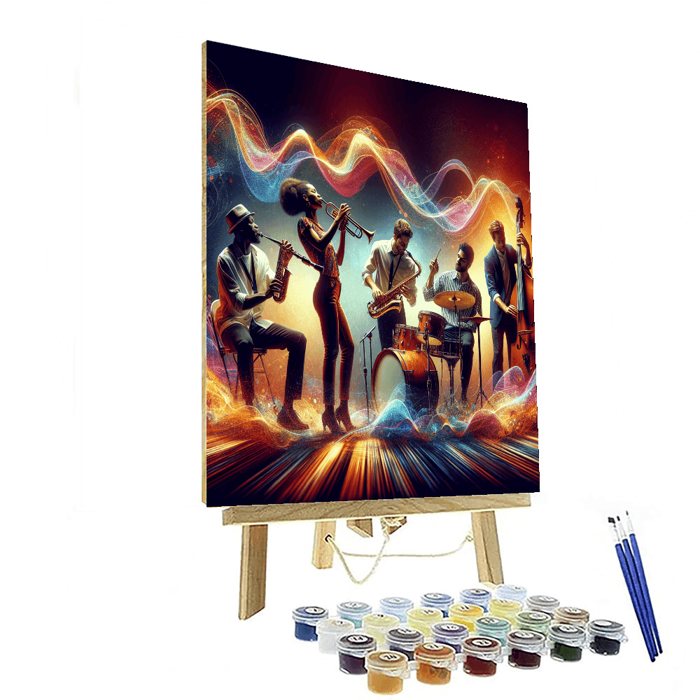 Dynamic Jazz Ensemble Painting Number Kit