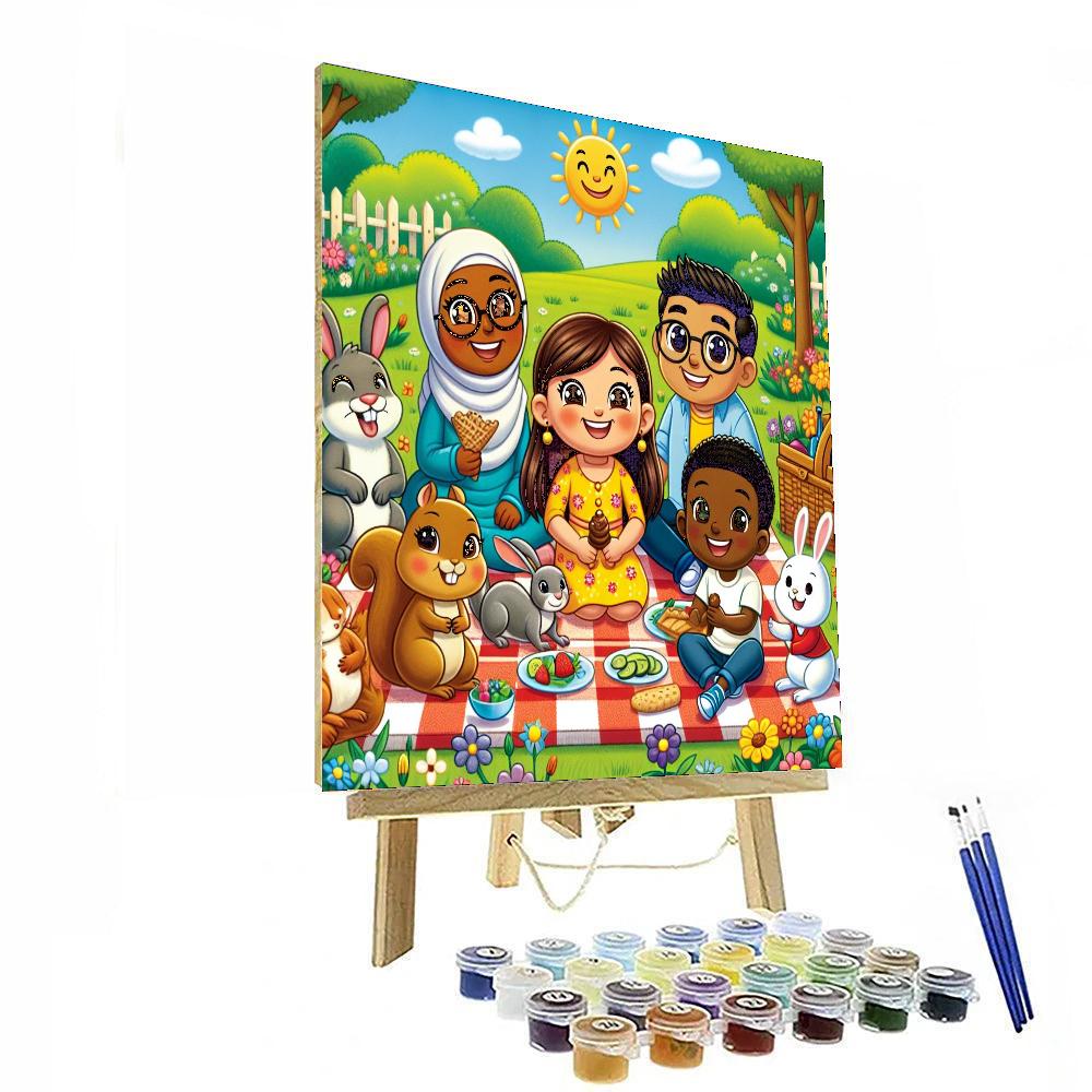 The Joyful Garden Picnic DIY Paint By Numbers