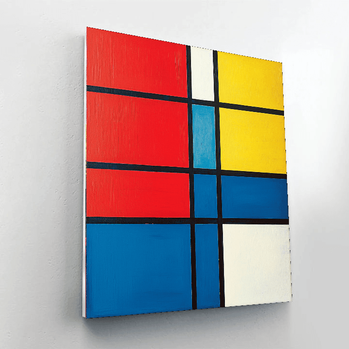 Piet Mondrian Inspired Geometric Bliss  Paint By Numbers Art