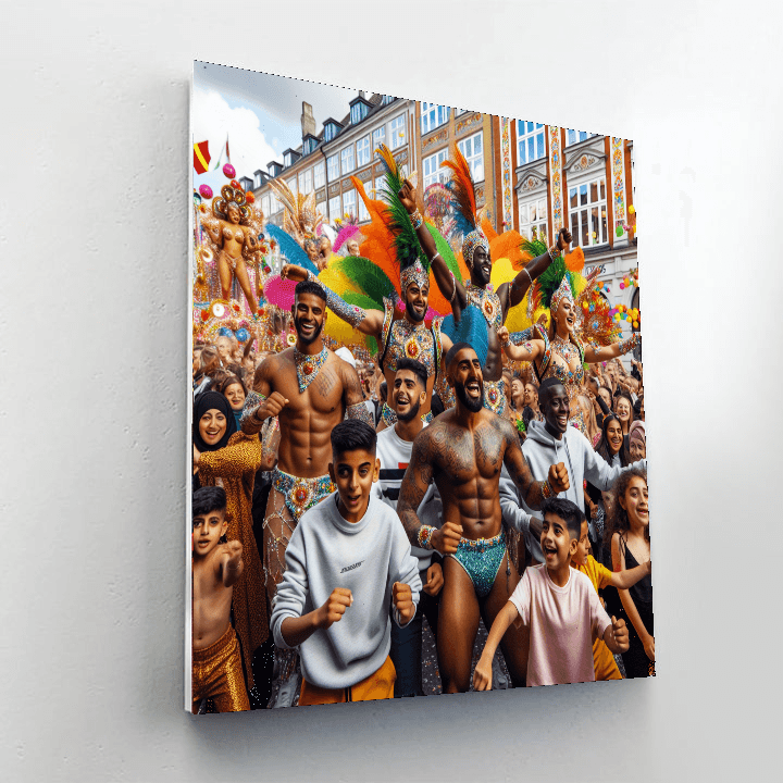 Copenhagen Carnival Number Painting