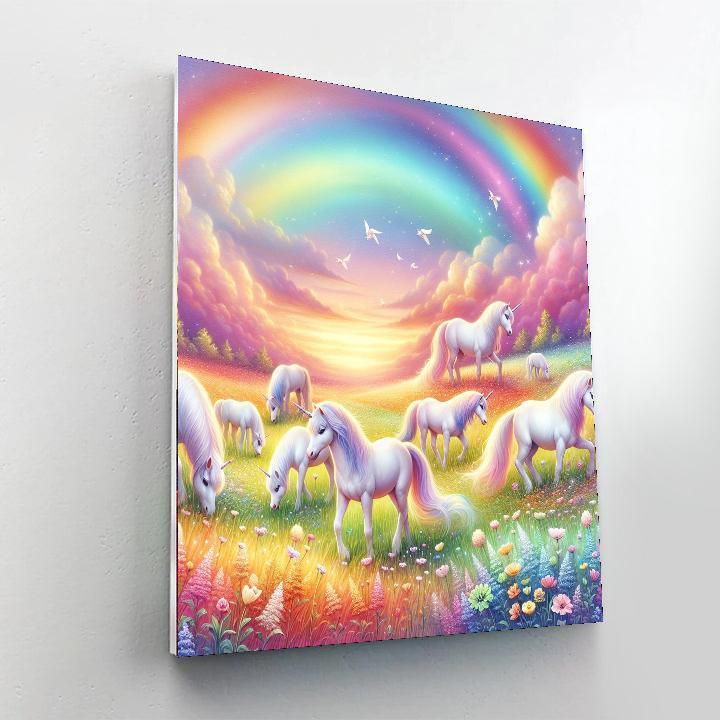 Magical Unicorn Pasture Numbered Painting Kits