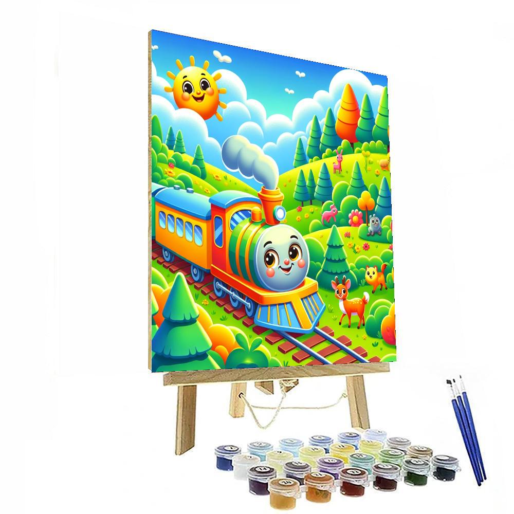 Silly Train Paint By Number
