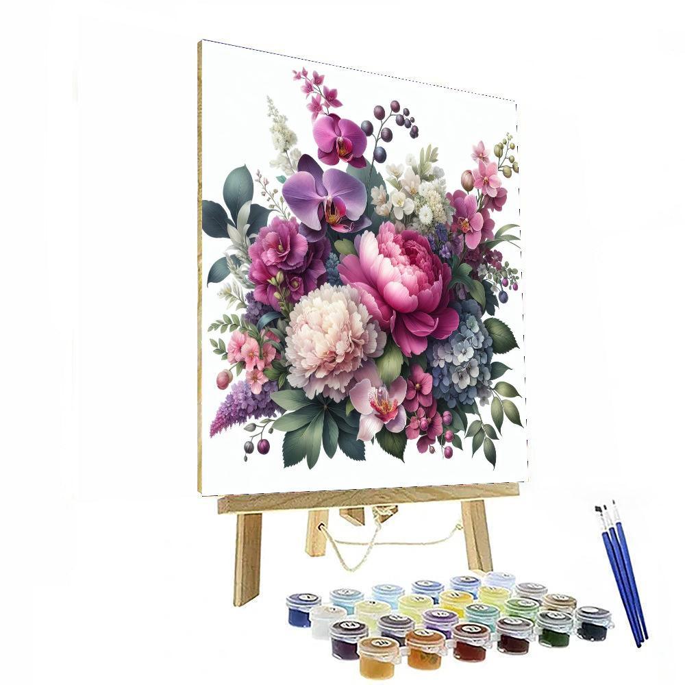 Elegant Floral Composition Number Painting